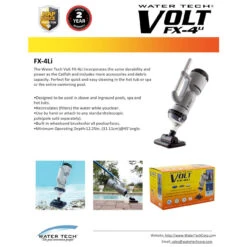 Water Tech Volt FX-4Li Cordless & Rechargable Pool Vacuum -Swimming 102 41911.1718900541