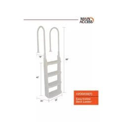 Main Access 200200 Easy Incline In Pool Ladder For Above Ground Pools With Decks -Swimming 200200T Easy Incline Deck Entry Ladder Taupe 53960.1691424325