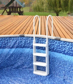 Main Access 200200 Easy Incline In Pool Ladder For Above Ground Pools With Decks