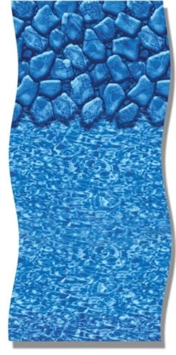 33' Round Boulder Swirl Overlap Above Ground Pool Liner Swimline 25 Gauge Fits 48"-54" Pool Wall