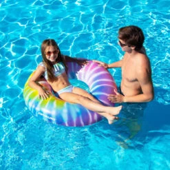 Swimline 42" Spiral Tie Dye Inflatable Pool Ring -Swimming 42 Tie Dye Pool Ring 5 21025.1717614874