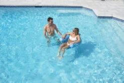 Swimline 90466 Floating Inflatable Flamingo Fabric Covered U-Seat Pool Float