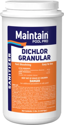 Di-Chlor Granular Chlorine, 5 Lbs. - 99% Sodium Dichlor.