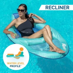 Spring Float Recliner - Swim Lounger For Pool Or Lake With Hyper-Flate Valve, -Swimming Spring Float Recliner Image 4 32442.1679504644