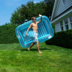 Swimline Blue 71" Suntan Tub Pool Float Mattress -Swimming SunTan Tub Blue 6 23648.1717615025