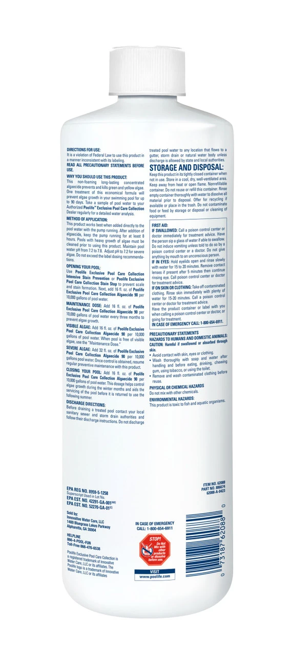 Poolife Algaecide 90 4 Poolife Algaecide 90 - Image 2
