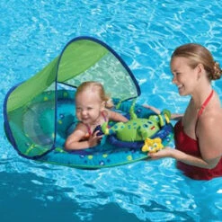 Swimways Baby Spring Float Activity Center With Canopy -Swimming baby spring float activity center with canopy 26 10651.1679501259