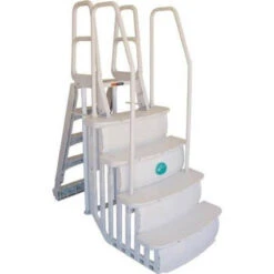 Main Access 36" Wide Easy Entry Step System With Outside Ladder