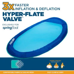 Spring Float Inflatable Pool Lounger With Hyper-Flate Valve -Swimming full2 2 44073.1679503892