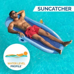 Spring Float SunCatcher Inflatable Pool Lounger With Hyper-Flate Valve -Swimming full4 1 72360.1679509113