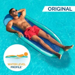 Spring Float Inflatable Pool Lounger With Hyper-Flate Valve -Swimming full4 06400.1679503892