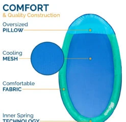 Spring Float Inflatable Pool Lounger With Hyper-Flate Valve -Swimming full5 80138.1679503892