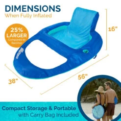 Spring Float Recliner XL Inflatable Pool Lounger With Hyper-Flate Valve -Swimming full6 3 48420.1679509513
