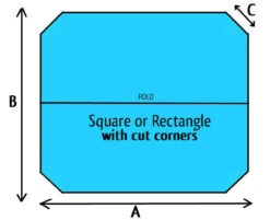 Square Or Rectangle With Cut Corners Spa Cover