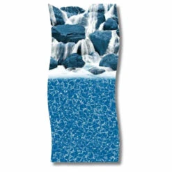 Swimline 30' Round WaterFall Tile Overlap Above Ground Pool Liner 25 Gauge 48"-54" Tall Wall